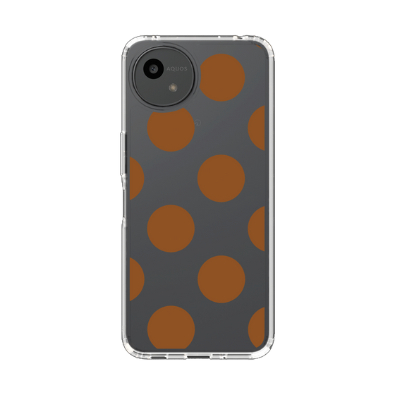 Slim Protection Case［ Simple Dot - Brown ］