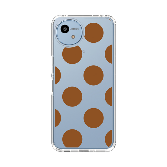 Slim Protection Case［ Simple Dot - Brown ］