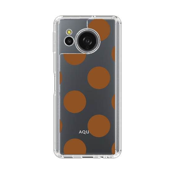 Slim Protection Case［ Simple Dot - Brown ］