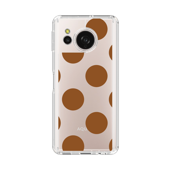 Slim Protection Case［ Simple Dot - Brown ］