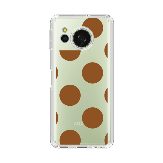 Slim Protection Case［ Simple Dot - Brown ］