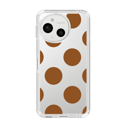 Slim Protection Case［ Simple Dot - Brown ］