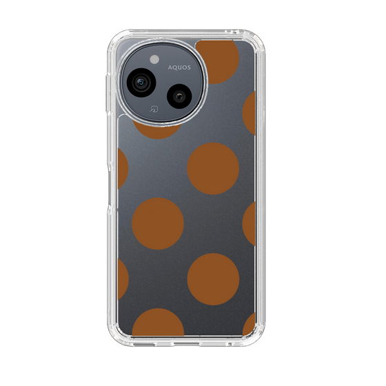Slim Protection Case［ Simple Dot - Brown ］