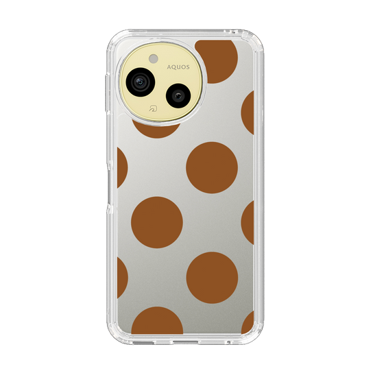 Slim Protection Case［ Simple Dot - Brown ］