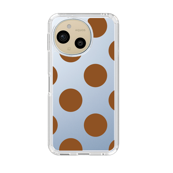 Slim Protection Case［ Simple Dot - Brown ］