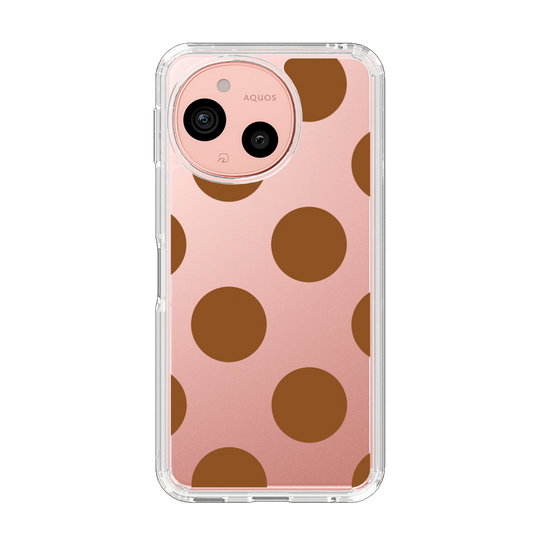 Slim Protection Case［ Simple Dot - Brown ］