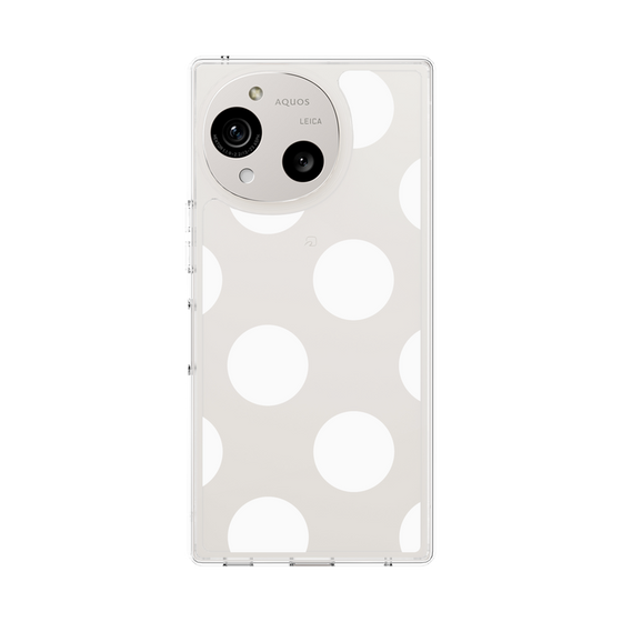 Slim Protection Case［ Simple Dot - White ］