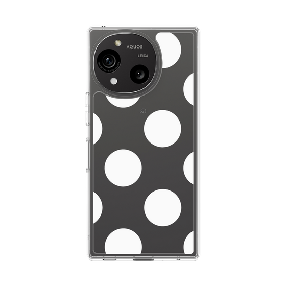 Slim Protection Case［ Simple Dot - White ］