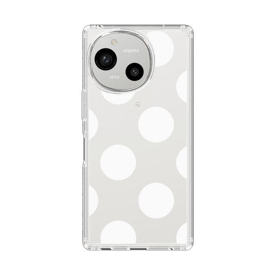 Slim Protection Case［ Simple Dot - White ］