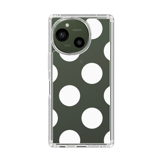 Slim Protection Case［ Simple Dot - White ］
