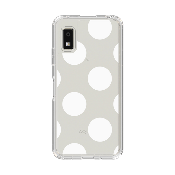 Slim Protection Case［ Simple Dot - White ］