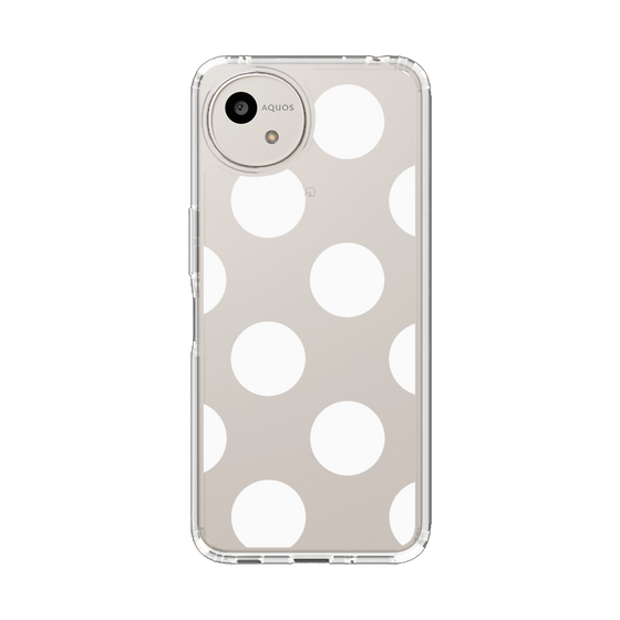 Slim Protection Case［ Simple Dot - White ］