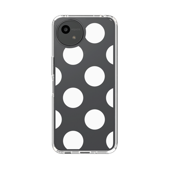 Slim Protection Case［ Simple Dot - White ］