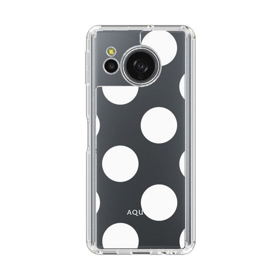 Slim Protection Case［ Simple Dot - White ］