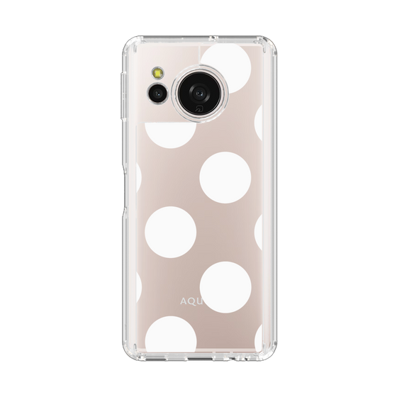 Slim Protection Case［ Simple Dot - White ］