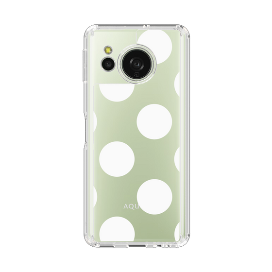 Slim Protection Case［ Simple Dot - White ］