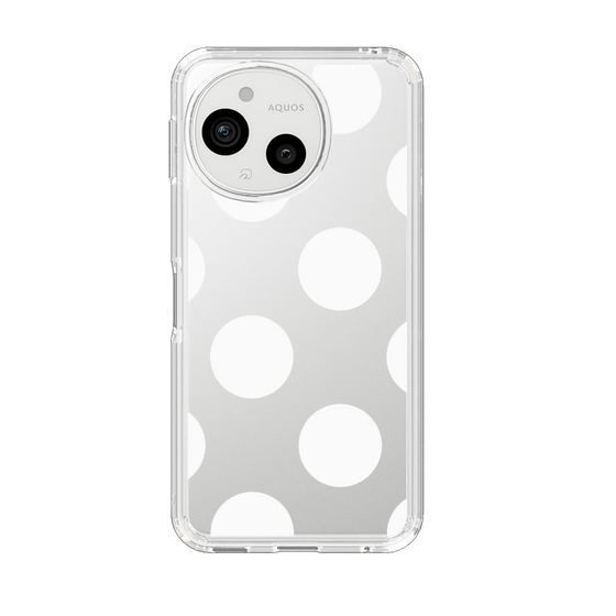 Slim Protection Case［ Simple Dot - White ］