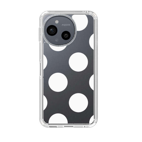 Slim Protection Case［ Simple Dot - White ］