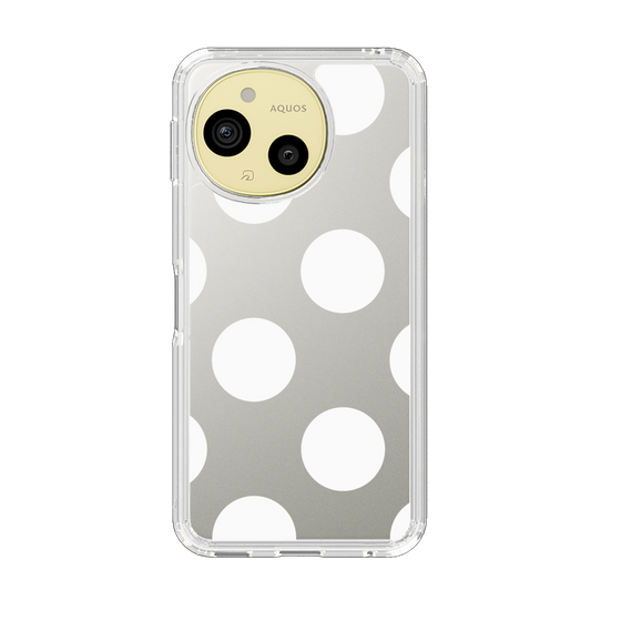 Slim Protection Case［ Simple Dot - White ］