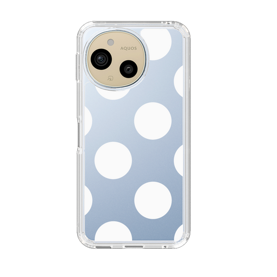 Slim Protection Case［ Simple Dot - White ］