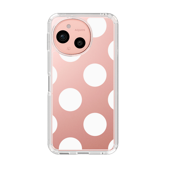 Slim Protection Case［ Simple Dot - White ］