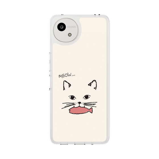Slim Protection Case［ Very Greedy Cat - White ］
