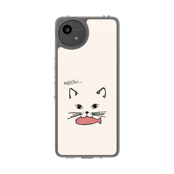 Slim Protection Case［ Very Greedy Cat - White ］