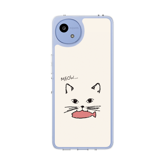Slim Protection Case［ Very Greedy Cat - White ］