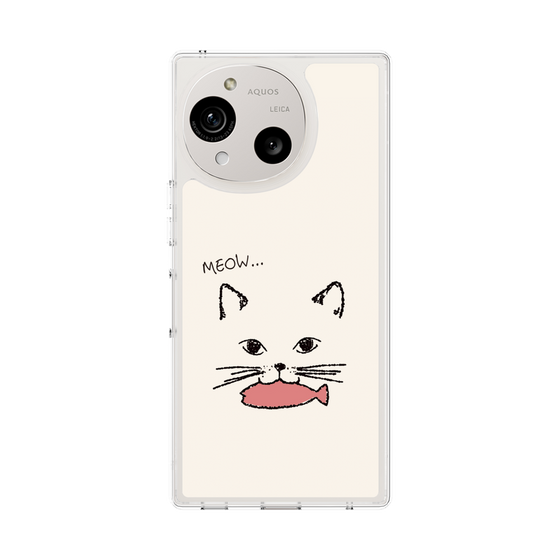Slim Protection Case［ Very Greedy Cat - White ］