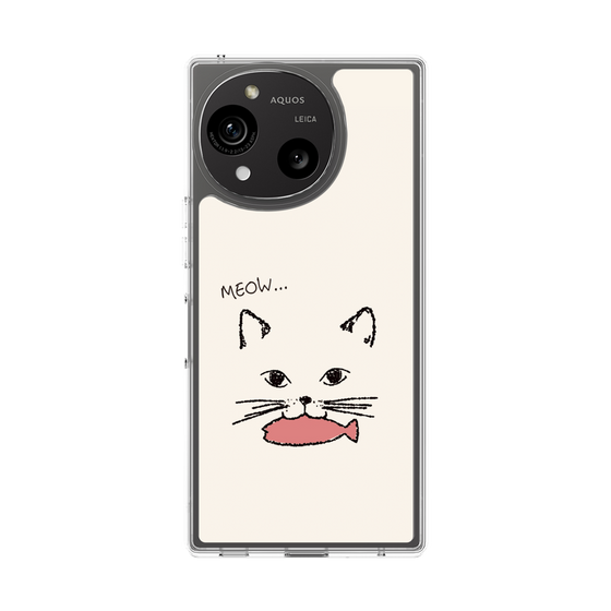 Slim Protection Case［ Very Greedy Cat - White ］