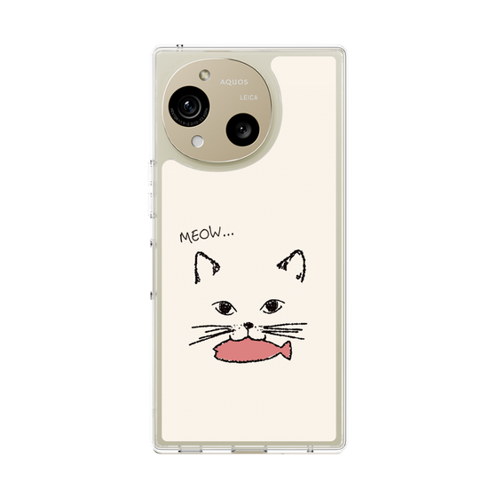 Slim Protection Case［ Very Greedy Cat - White ］