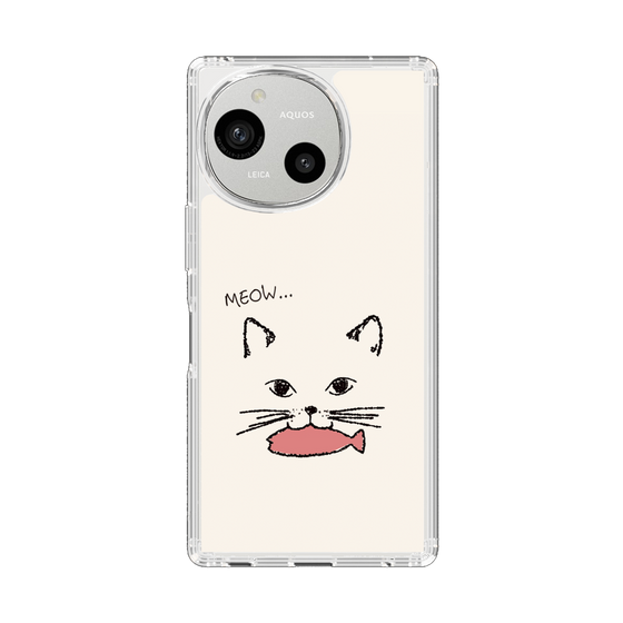 Slim Protection Case［ Very Greedy Cat - White ］