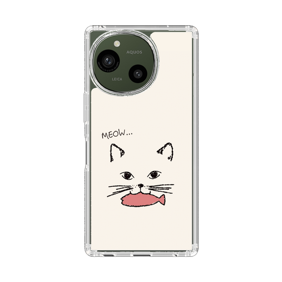 Slim Protection Case［ Very Greedy Cat - White ］