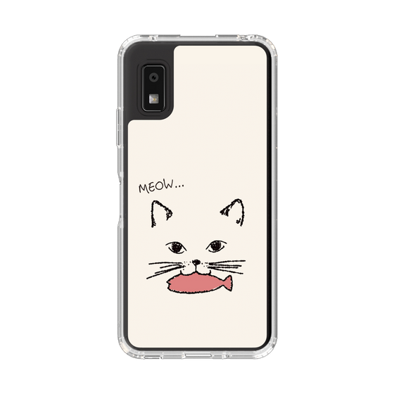 Slim Protection Case［ Very Greedy Cat - White ］
