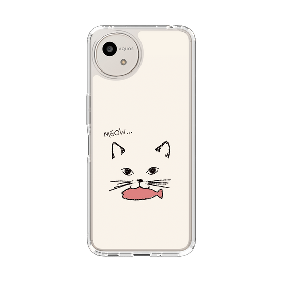 Slim Protection Case［ Very Greedy Cat - White ］