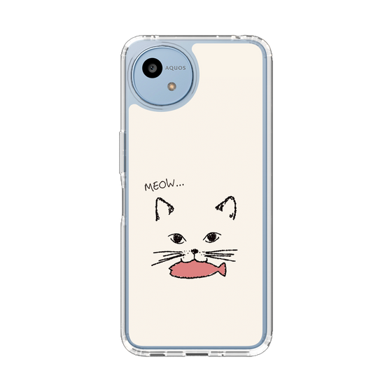 Slim Protection Case［ Very Greedy Cat - White ］