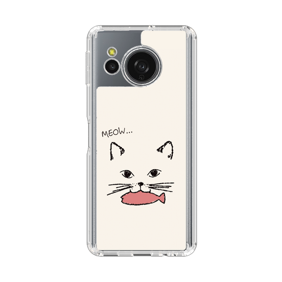 Slim Protection Case［ Very Greedy Cat - White ］