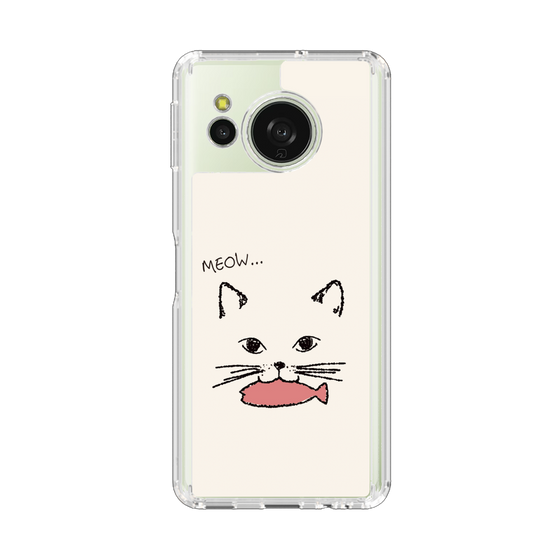 Slim Protection Case［ Very Greedy Cat - White ］