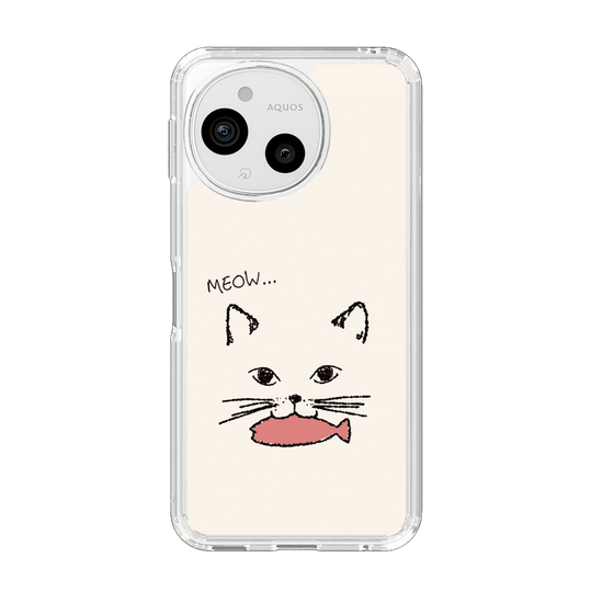 Slim Protection Case［ Very Greedy Cat - White ］