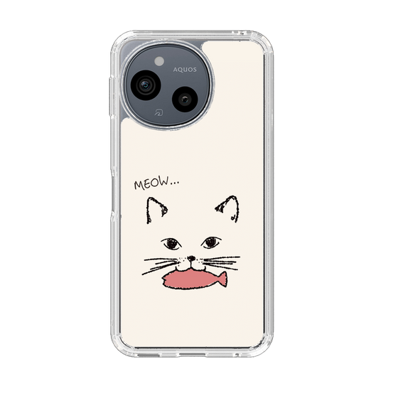 Slim Protection Case［ Very Greedy Cat - White ］