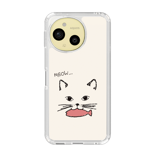 Slim Protection Case［ Very Greedy Cat - White ］