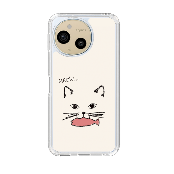 Slim Protection Case［ Very Greedy Cat - White ］