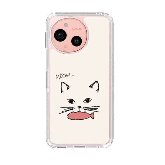 Slim Protection Case［ Very Greedy Cat - White ］
