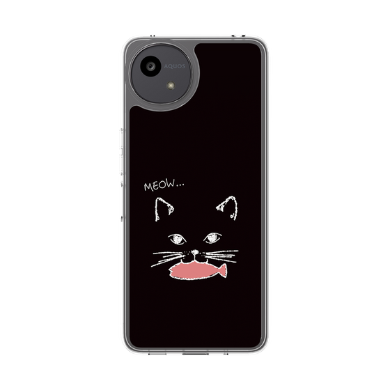 Slim Protection Case［ Very Greedy Cat - Black ］