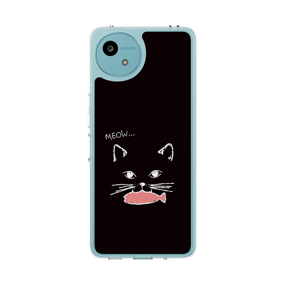 Slim Protection Case［ Very Greedy Cat - Black ］