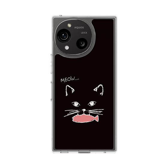 Slim Protection Case［ Very Greedy Cat - Black ］