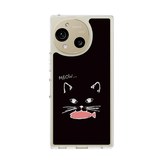 Slim Protection Case［ Very Greedy Cat - Black ］