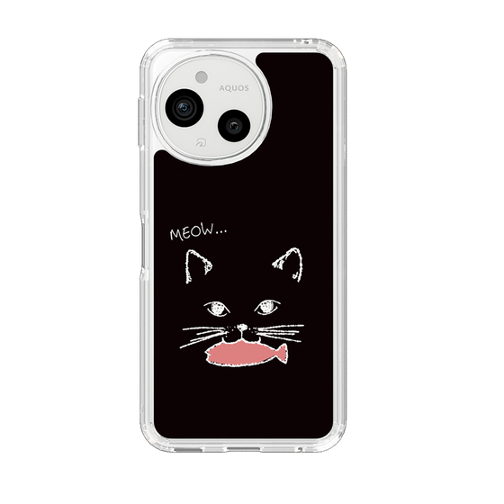 Slim Protection Case［ Very Greedy Cat - Black ］