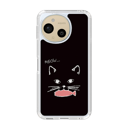 Slim Protection Case［ Very Greedy Cat - Black ］