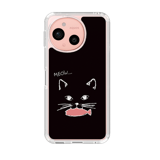 Slim Protection Case［ Very Greedy Cat - Black ］